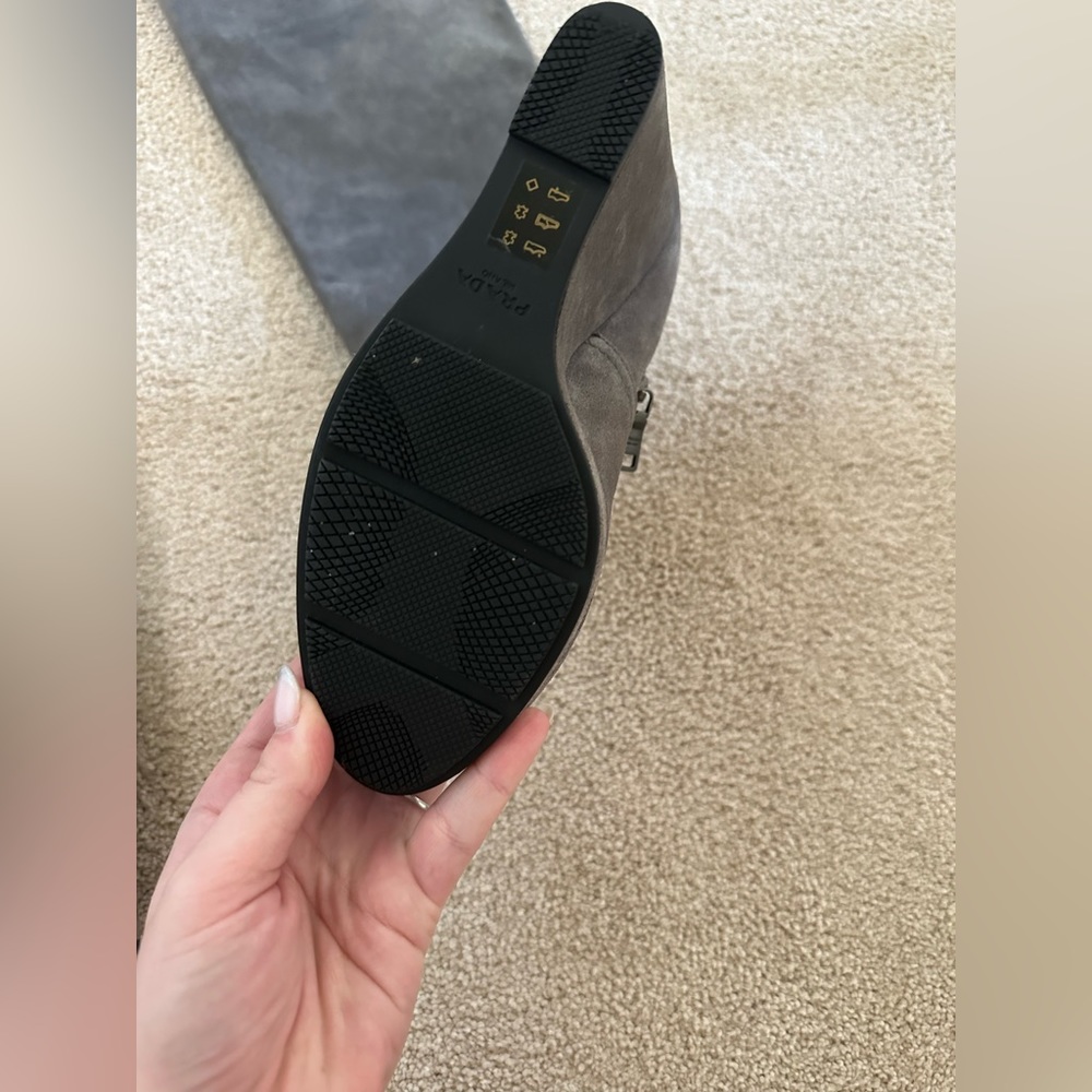 Gray Suede Prada Boots - Picture 2 of 4